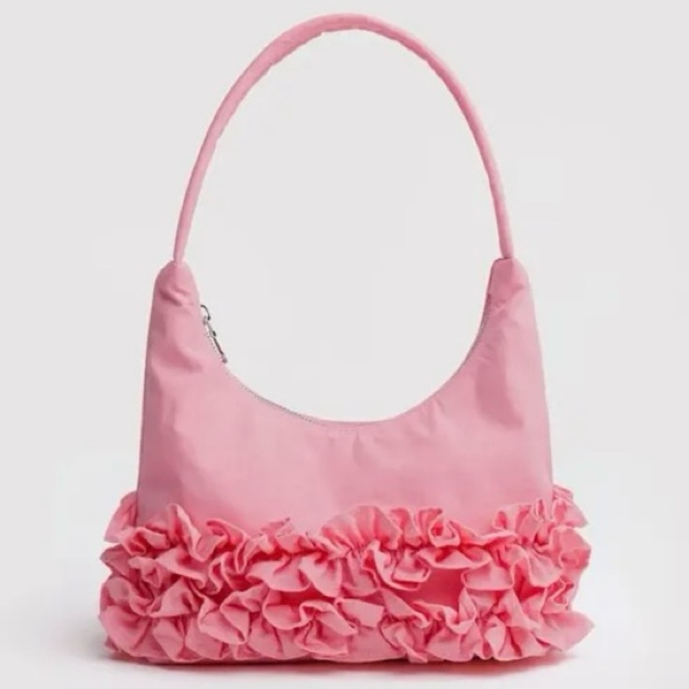 BAGGU Molly Goddard Pink Ruffle Mini Shoulder Bag